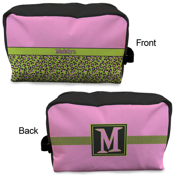 Pink & Lime Green Leopard Dopp Kit - Approval
