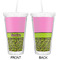 Pink & Lime Green Leopard Double Wall Tumbler with Straw - Approval