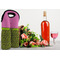 Pink & Lime Green Leopard Double Wine Tote - LIFESTYLE (new)