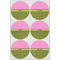 Pink & Lime Green Leopard Drink Topper - Large - Set of 6