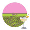 Pink & Lime Green Leopard Drink Topper - Large - Single with Drink