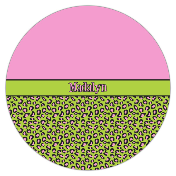 Pink & Lime Green Leopard Drink Topper - Medium - Single