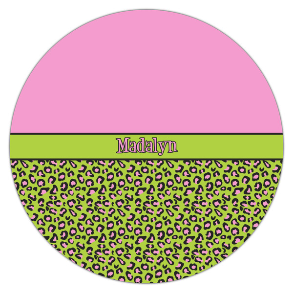 Pink & Lime Green Leopard Drink Topper - XSmall - Single