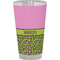 Pink & Lime Green Leopard Pint Glass - Full Color - Front View