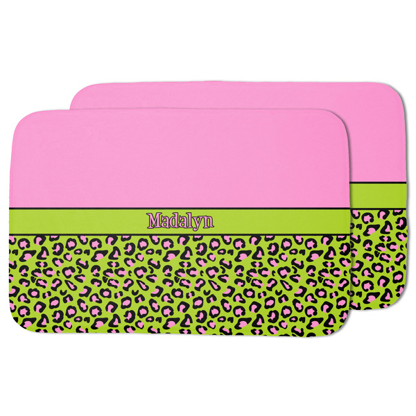 Pink & Lime Green Leopard Drying Dish Mat - MAIN