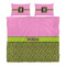 Pink & Lime Green Leopard Duvet Cover Set - King - Alt Approval