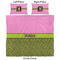 Pink & Lime Green Leopard Duvet Cover Set - King - Approval