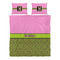 Pink & Lime Green Leopard Duvet cover Set - Queen - Alt Approval