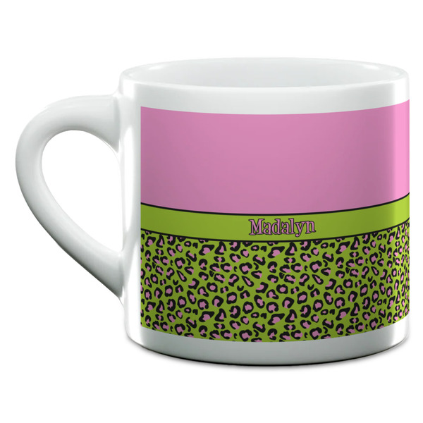 Pink & Lime Green Leopard Espresso Cup - 6oz (Double Shot) (MAIN)