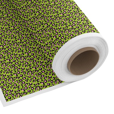 Pink & Lime Green Leopard Custom Fabric by the Yard (Personalized)