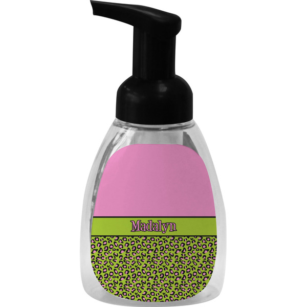 Pink & Lime Green Leopard Foam Soap Bottle