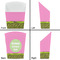 Pink & Lime Green Leopard French Fry Favor Box - Front & Back View