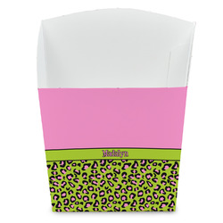 Pink & Lime Green Leopard French Fry Favor Boxes (Personalized)