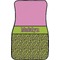 Pink & Lime Green Leopard Front Seat Car Mat
