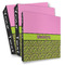 Pink & Lime Green Leopard Full Wrap Binders - PARENT/MAIN
