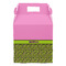 Pink & Lime Green Leopard Gable Favor Box - Front