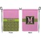 Pink & Lime Green Leopard Garden Flag - Double Sided Front and Back