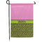 Pink & Lime Green Leopard Small Garden Flag - Single Sided w/ Name or Text