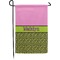 Pink & Lime Green Leopard Small Garden Flag - Double Sided w/ Name or Text