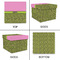 Pink & Lime Green Leopard Gift Boxes with Lid - Canvas Wrapped - Large - Approval