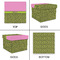 Pink & Lime Green Leopard Gift Boxes with Lid - Canvas Wrapped - Medium - Approval