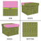 Pink & Lime Green Leopard Gift Boxes with Lid - Canvas Wrapped - X-Large - Approval