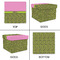 Pink & Lime Green Leopard Gift Boxes with Lid - Canvas Wrapped - XX-Large - Approval