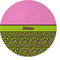 Pink & Lime Green Leopard Glass Cutting Board (Personalized)