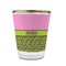 Pink & Lime Green Leopard Glass Shot Glass - 1.5 oz - with Gold Rim - Single (Personalized)
