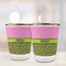 Pink & Lime Green Leopard Glass Shot Glass - with gold rim - LIFESTYLE