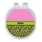 Pink & Lime Green Leopard Golf Ball Marker - Hat Clip - Silver