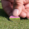 Pink & Lime Green Leopard Golf Ball Marker - Hand