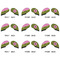 Pink & Lime Green Leopard Golf Club Covers - APPROVAL (set of 9)