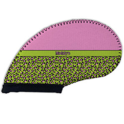 Pink & Lime Green Leopard Golf Club Iron Cover - Set of 9 (Personalized)