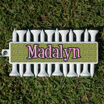 Pink & Lime Green Leopard Golf Tees & Ball Markers Set (Personalized)