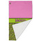 Pink & Lime Green Leopard Golf Towel - Folded (Large)