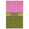Pink & Lime Green Leopard Golf Towel - Front (Large)
