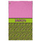 Pink & Lime Green Leopard Golf Towel - Poly-Cotton Blend - Large w/ Name or Text