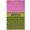 Pink & Lime Green Leopard Golf Towel (Personalized) - APPROVAL (Small Full Print)