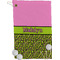 Pink & Lime Green Leopard Golf Towel (Personalized)