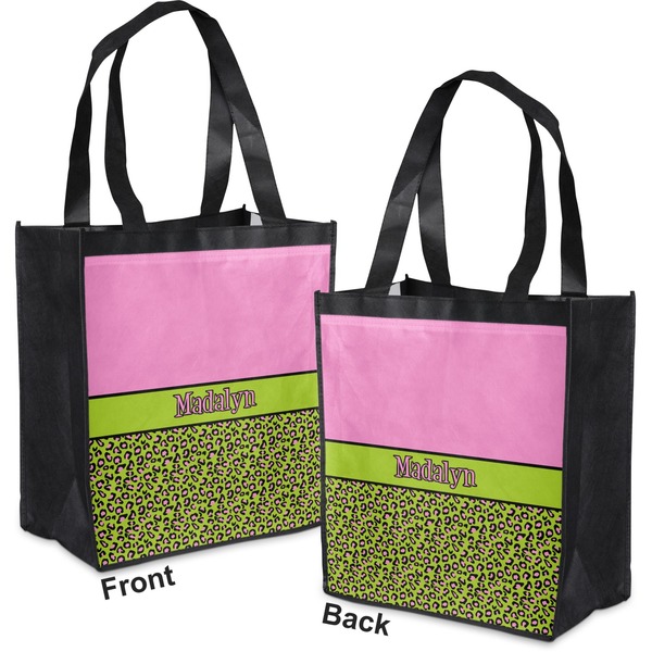 Pink & Lime Green Leopard Grocery Bag - Apvl