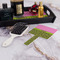 Pink & Lime Green Leopard Hand Mirror - With Hair Brush