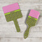 Pink & Lime Green Leopard Hand Mirrors - In Context