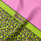 Pink & Lime Green Leopard Hooded Baby Towel- Detail Close Up