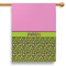 Pink & Lime Green Leopard 28" House Flag - Single Sided (Personalized)