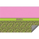 Pink & Lime Green Leopard Indoor / Outdoor Rug (Personalized)