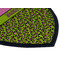 Pink & Lime Green Leopard Iron on Shield 3 Detail