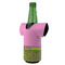 Pink & Lime Green Leopard Jersey Bottle Cooler - ANGLE (on bottle)