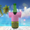 Pink & Lime Green Leopard Jersey Bottle Cooler - LIFESTYLE