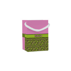 Pink & Lime Green Leopard Jewelry Gift Bags (Personalized)